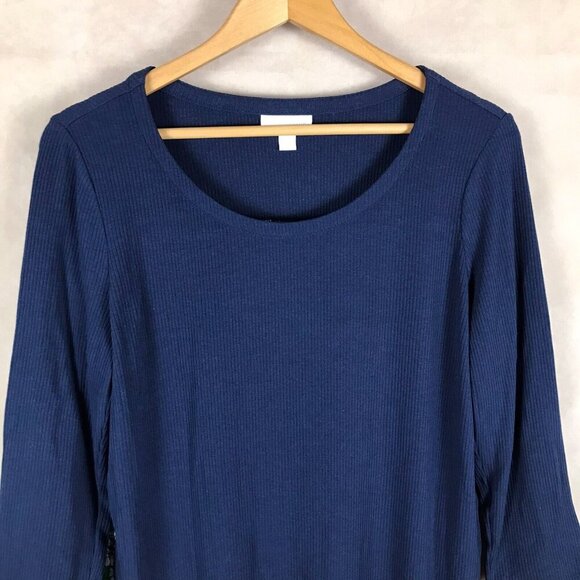 Charter Club Pleated-Back Ribbed 3/4 Sleeve Top NEW MEDIUM - Picture 7 of 10